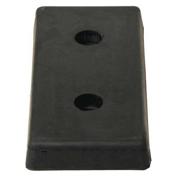 Dock Bumper, 8 in. D, Rubber, Rectangular