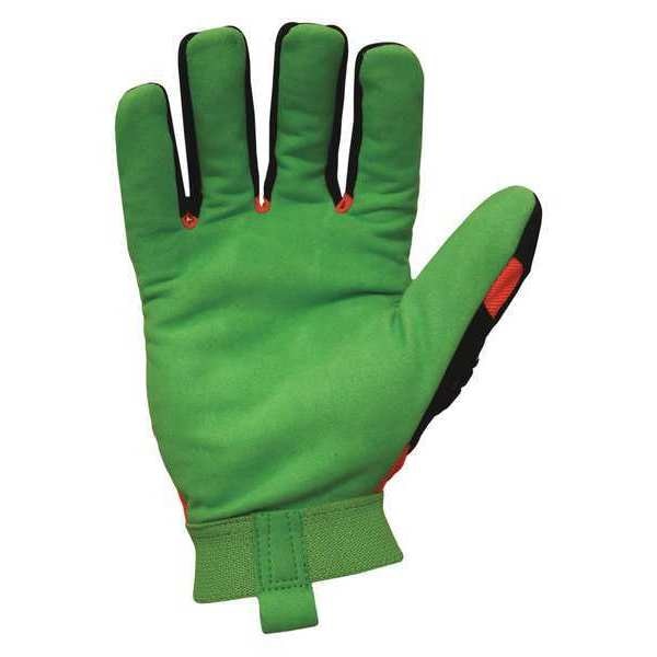 Impact Gloves, 2XL, Hi-Vis Orange/Green, PR