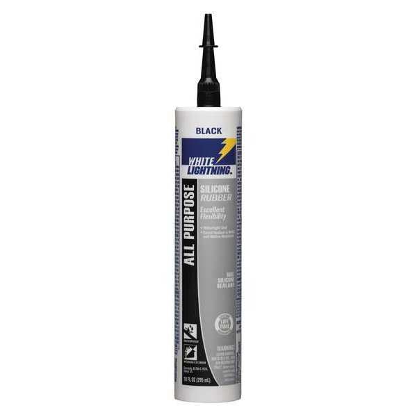 Multipurpose RTV Silicone Sealant, 10 oz, Black, Temp Range -50 to 450 Degrees F