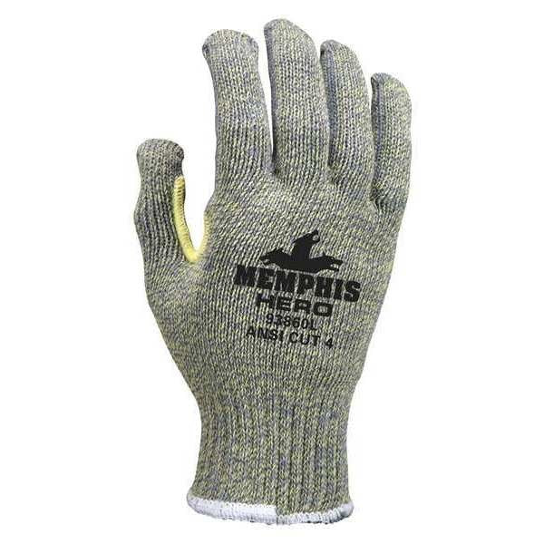 Cut Resistant Gloves, A6 Cut Level, Uncoated, L, 1 PR