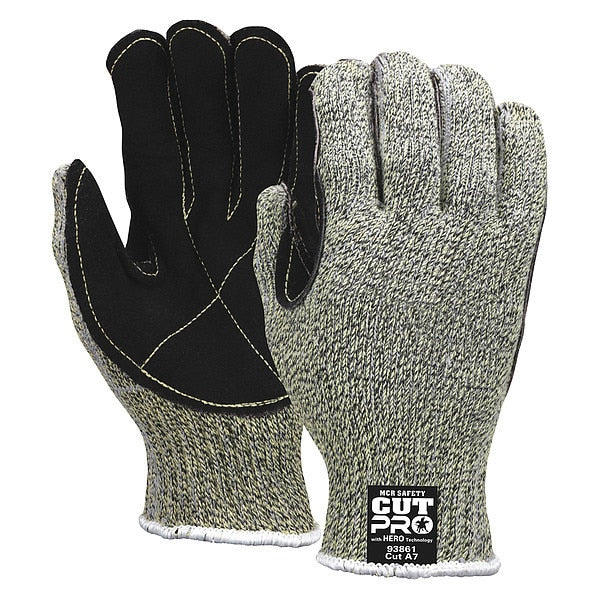 Cut Resistant Gloves, A7 Cut Level, Uncoated, XL, 1 PR