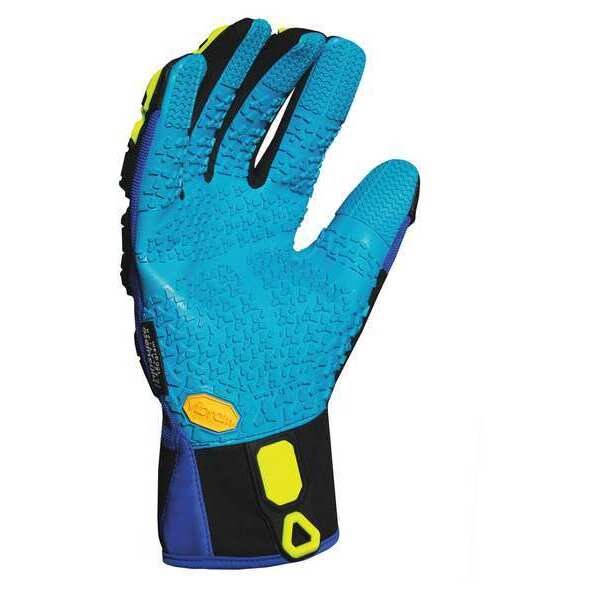 Anti-Vibration Gloves, XL, Bl/Blk/Yllw, PR