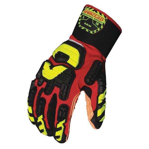 Anti-Vibration Gloves, M, Rd/Blk/Yellow, PR