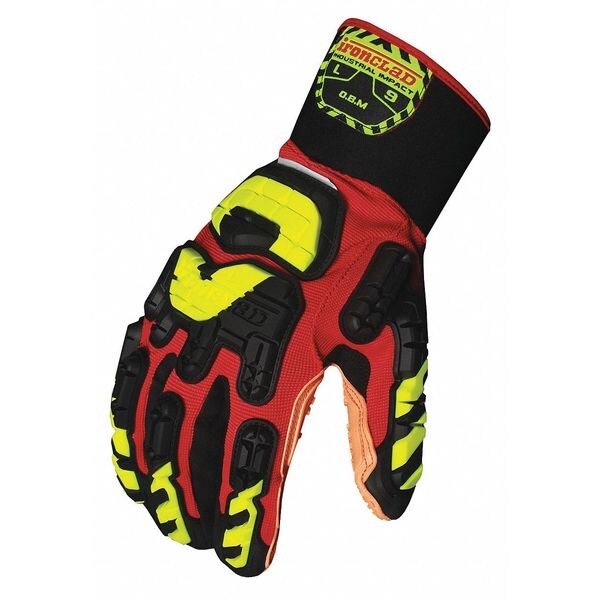 Anti-Vibration Gloves, L, Rd/Blk/Yellow, PR