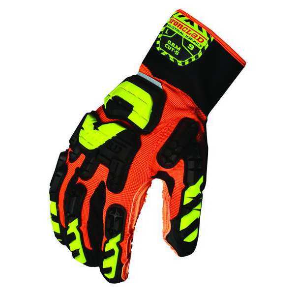 Anti-Vibration Gloves, M, Orng/Blk/Yllw, PR