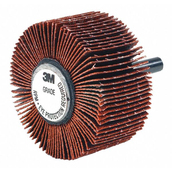 Mounted Flap Wheel, Medium, 1/4 in. Shank