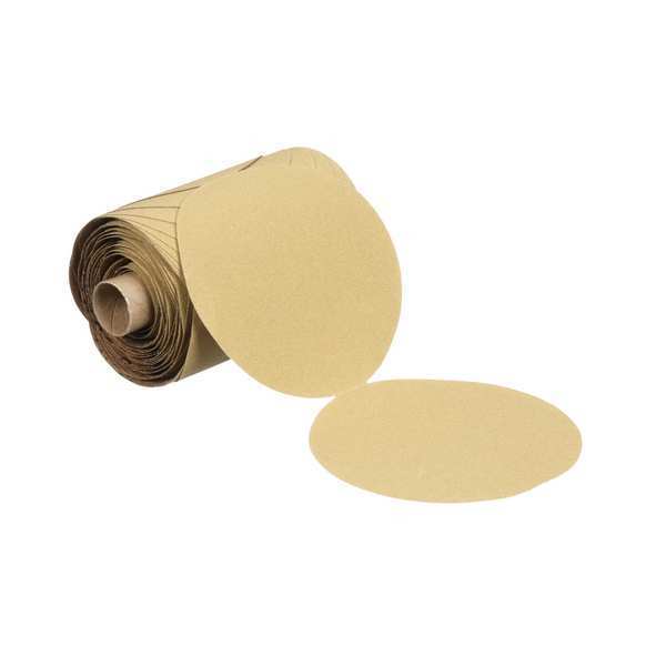 Paper Disc, Gold, 220 Grit, 3 in. Dia, PK50