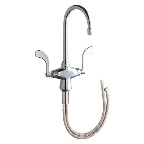 Manual Single Hole Mount, 1 Hole Hot And Cold Water Mixing Sink Faucet, Chrome plated