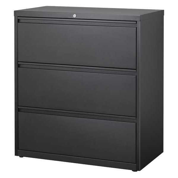 3 Drawer File Cabinet, Black, A4/Legal/Letter