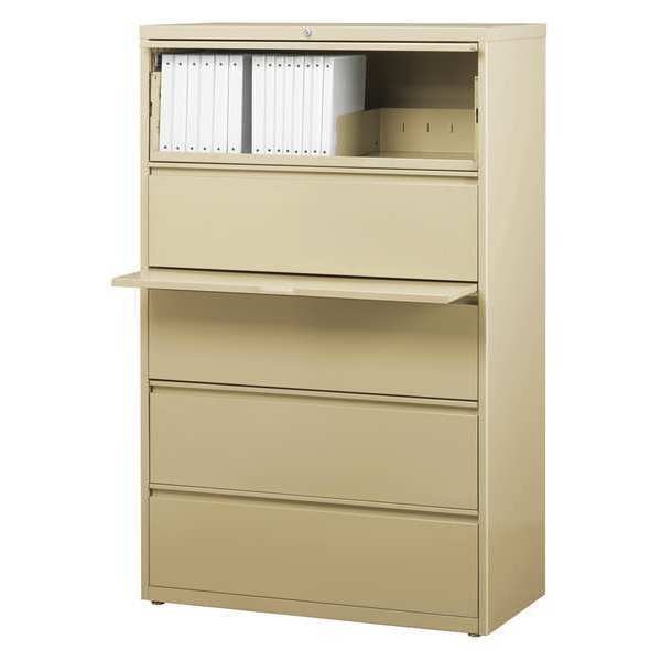 5 Drawer File Cabinet, Putty, A4/Legal/Letter