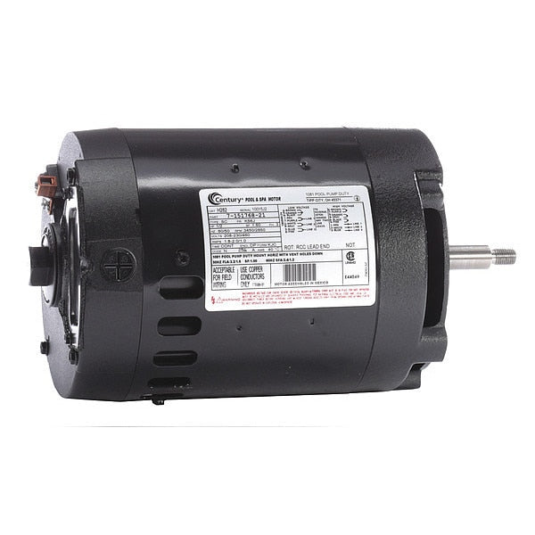Pool Pump Motor, 3-Phase, 1/2 HP, 56J Frame, 3450 rpm Nameplate RPM