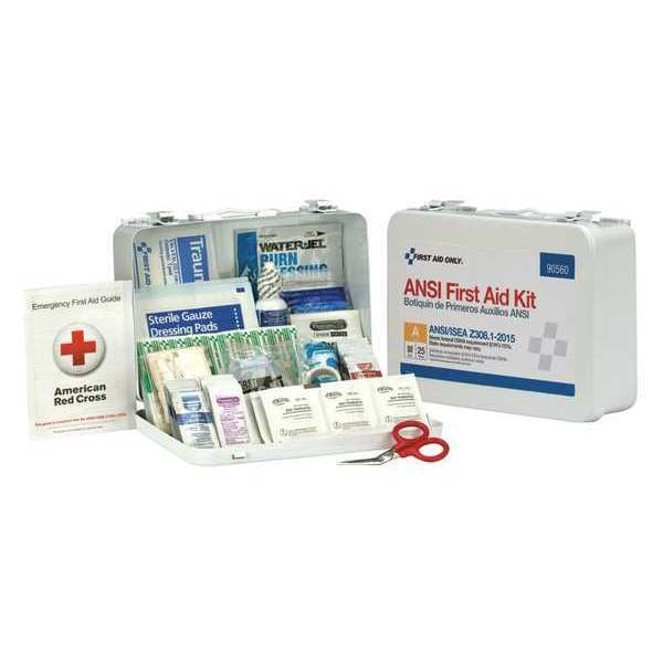 First Aid Kit, Metal, 25 Person
