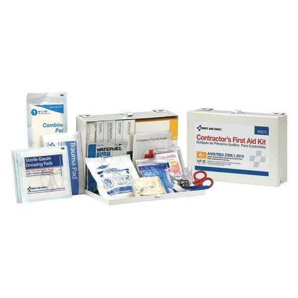 Bulk First Aid Kit, Metal, 25 Person