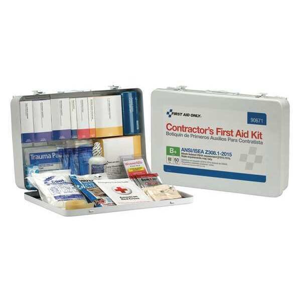 Bulk First Aid Kit, Metal, 50 Person