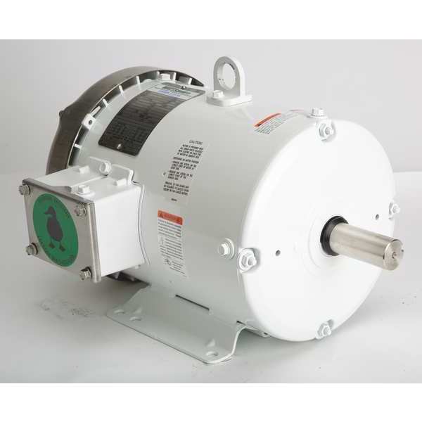 Washdown Motor, 5 HP, Rigid Base, 60 Hz