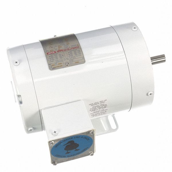 Washdown Motor, 1 HP, 3-Phase, 56C Frame