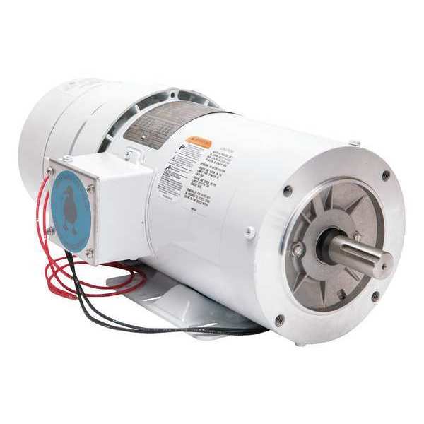 Washdown Brake Motor, 1-1/2 HP, 1740 RPM