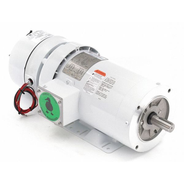 3-Phase Washdown Brake Motor, 2 HP, 145TC Frame, 208-230/460V AC Voltage, 1,745 Nameplate RPM