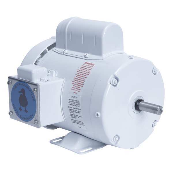 Washdown Motor, 1 HP, 1725 rpm, 115/230V