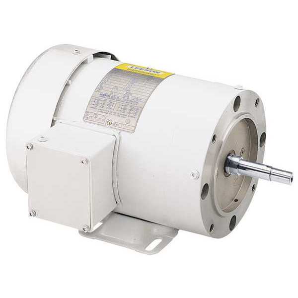 Washdown Motor, 3 HP, Face/Base, 3-Phase