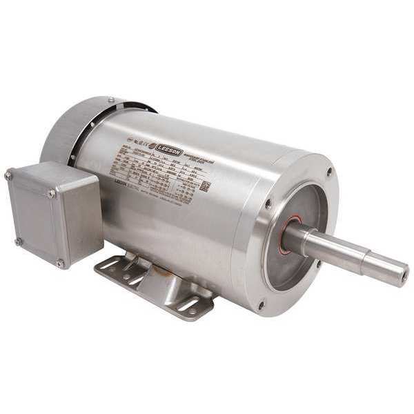 Washdown Motor, 2 HP, 145JM Frame, 17 in. L