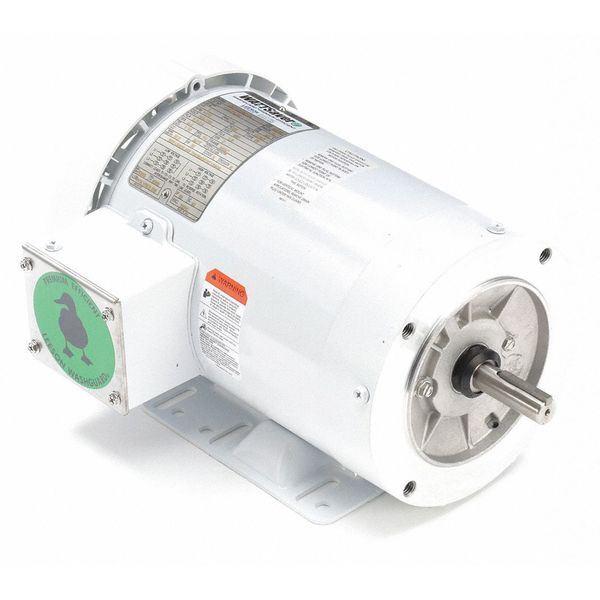 Washdown Motor, 1 HP, Face/Base, 56C Frame