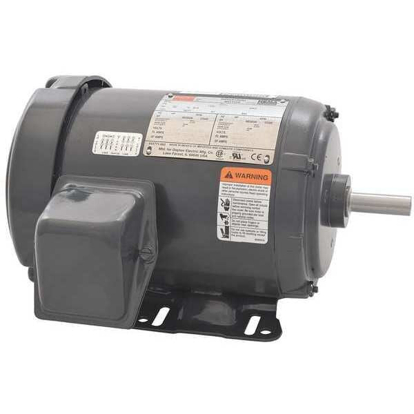 3-Phase General Purpose Motor, 1 HP, 56H Frame, 208-230/460V AC Voltage, 1,155 Nameplate RPM