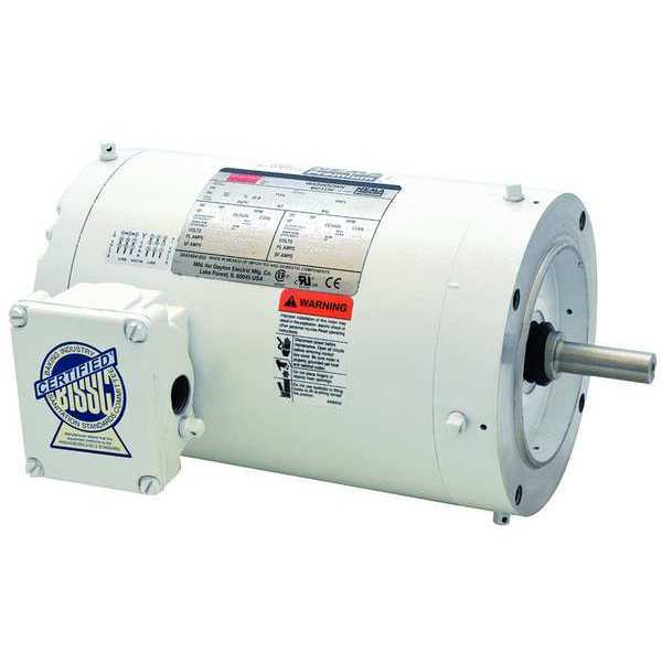 Washdown Motor, TENV, 1 HP, 1750 rpm, 56C