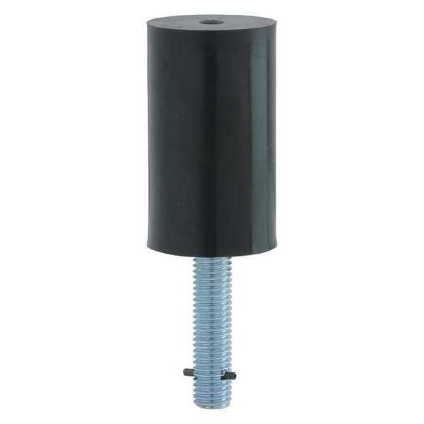 Security Door Stops, Steel, Black, 3-1/2