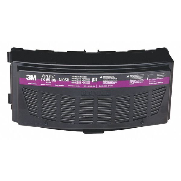 Combination Cartridge/Filter, Snap On/Off, OV, HEPA, Black, Magenta, 5 PK, NIOSH