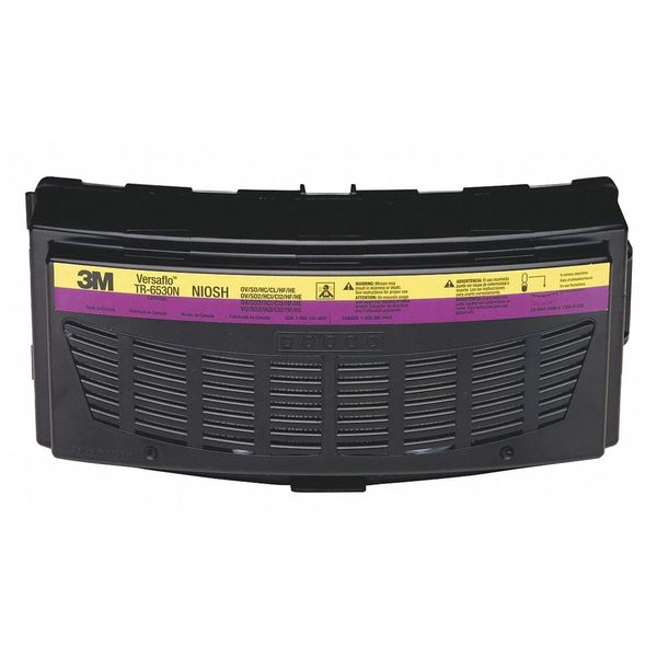 Filter, 3M Versaflo TR-600 Series, OV/AG/HEPA, Snap On/Off Connection, Magenta/Yellow, 5 Pack