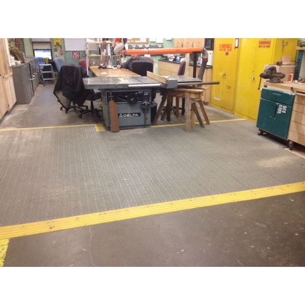 Interlocking Antifatigue Mat Tile PVC 18 in 18 in 7/8 in