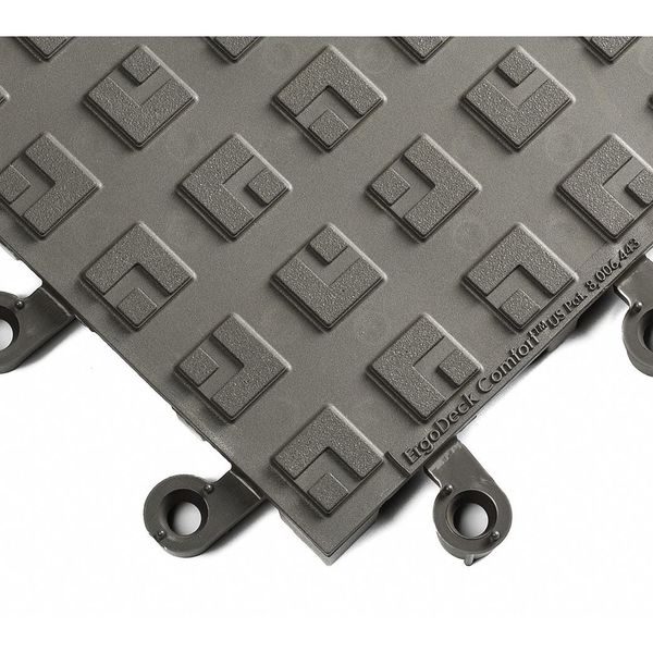 Interlocking Antifatigue Mat Tile PVC 18 in 18 in 7/8 in