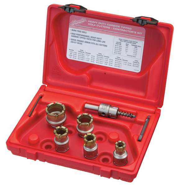 Carbide Cutter Steel Plate Contractor's Kit - 7PC