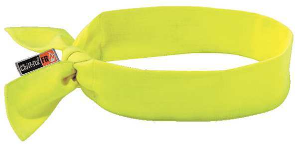 Flame Resistant Cooling Bandana, Hi-Vis Lime, Cotton