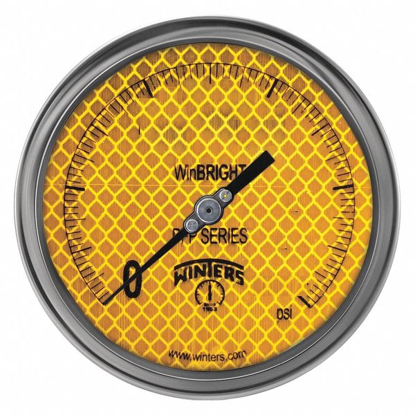 Pressure Gauge, 0 to 160 1/4 in MNPT, Gray