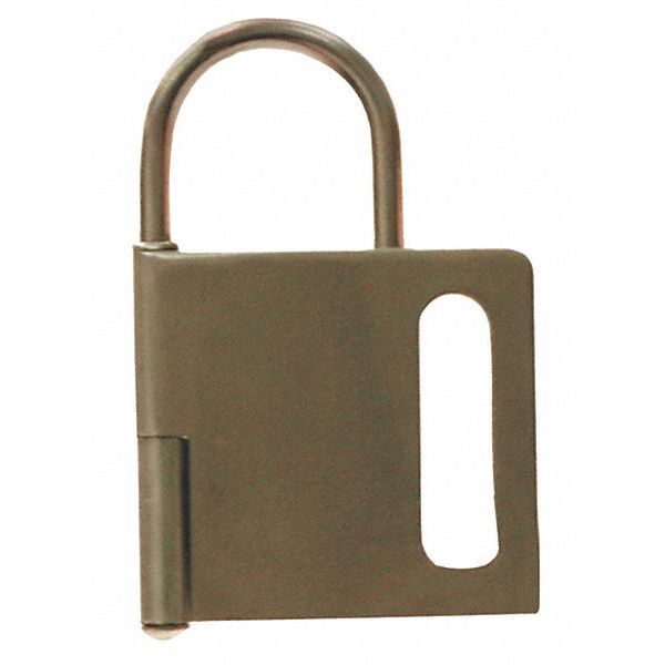 Lockout Hasp, Red, Steel, 4-1/2