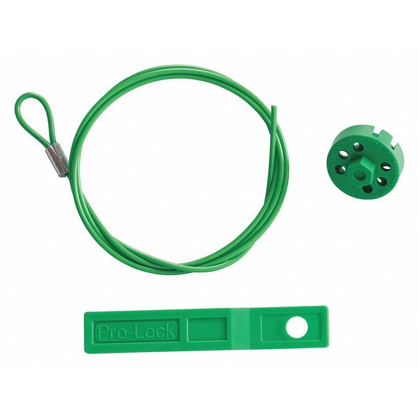 Cable Lockout, Green, 5 ft. L Cable