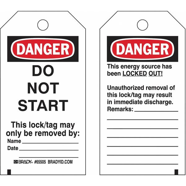 Lockout Tag, 5-3/4