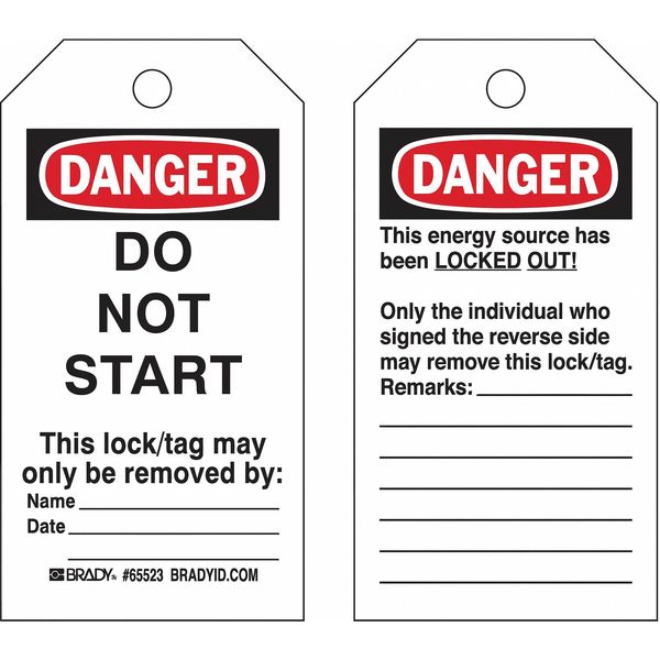 Lockout Tag, 5-3/4