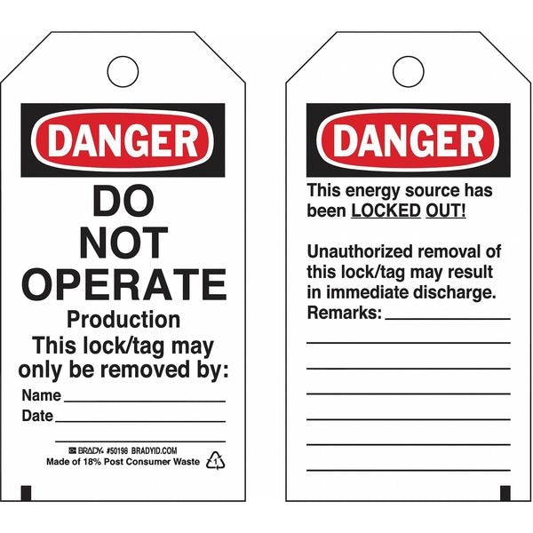 Lockout Tag, 5-3/4