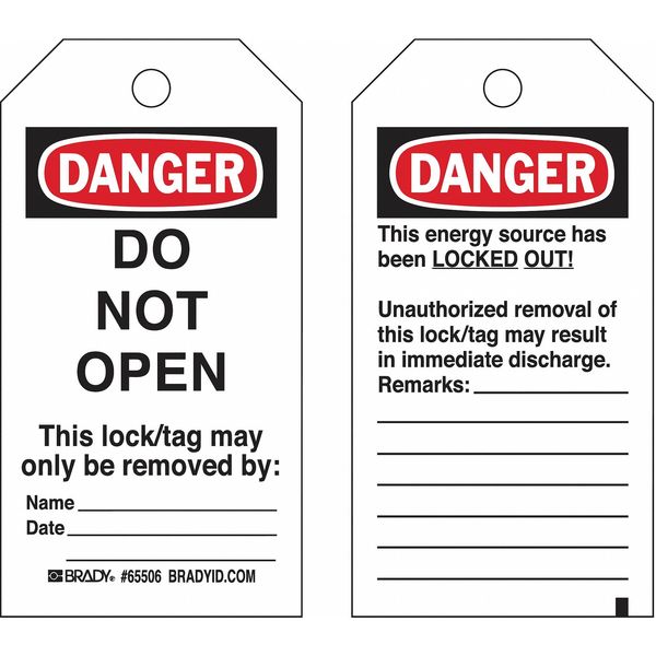 Lockout Tag, 5-3/4