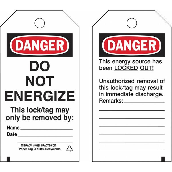 Lockout Tag, 5-3/4