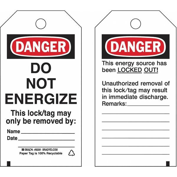 Lockout Tag, 5-3/4
