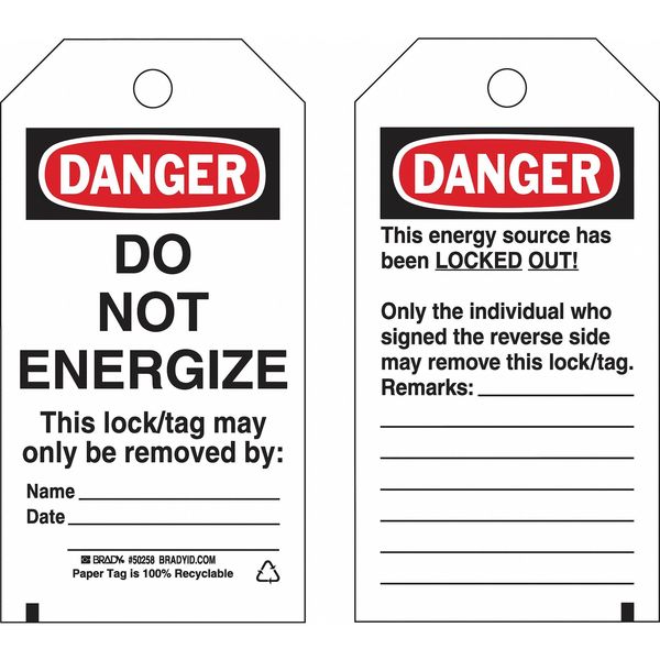 Lockout Tag, 5-3/4
