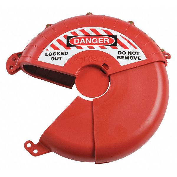 Gate Valve Lockout, Red, Plastic, 3-1/2