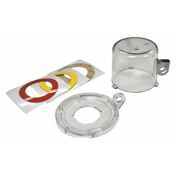 Push Button Lockout, Clear, 2-3/16