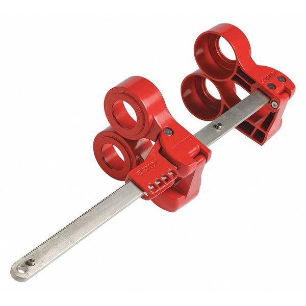 Blind Flange Lockout Device, Red