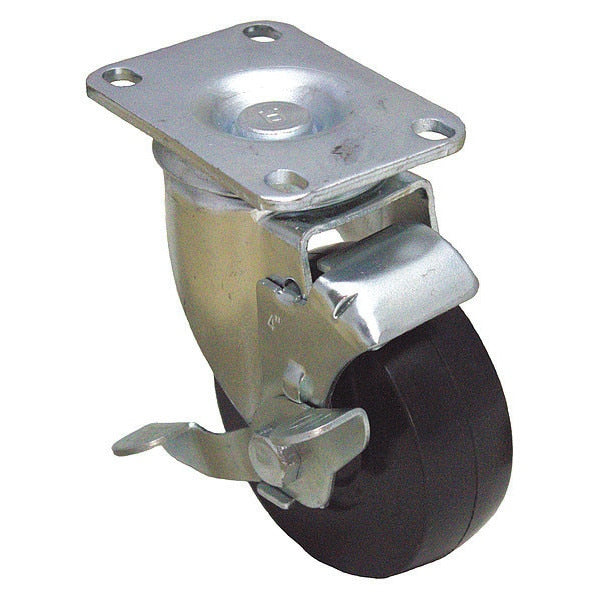Plate Caster, 125 lb. Ld Rating, Delrin