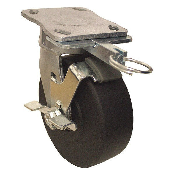 Plate Caster, 1750 lb. Ld Rating, Ball